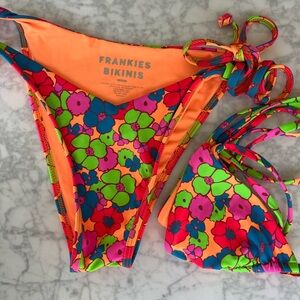 Frankie's Bikinis Orange Floral Bikini